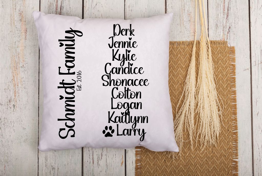 Personalized Family Pillow