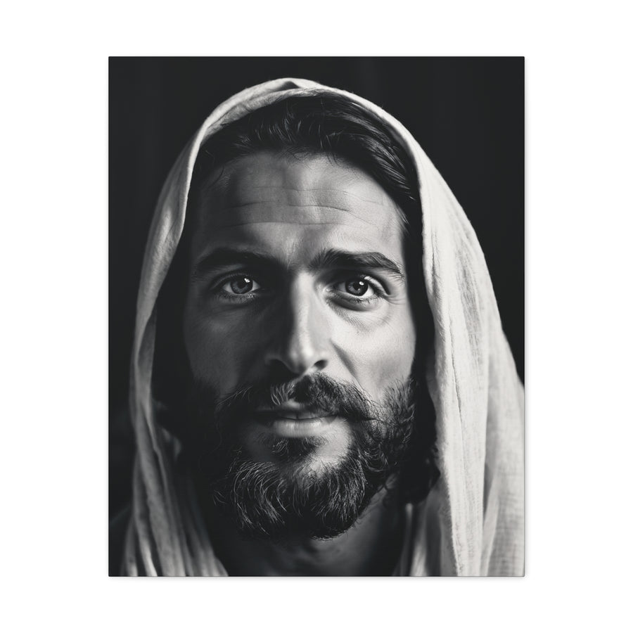 Divine Presence of Jesus Canvas Wrap- Black and White Christian Wall Art -Jesus Christ Wall Hanging-Religious Home Decor-Church Decor