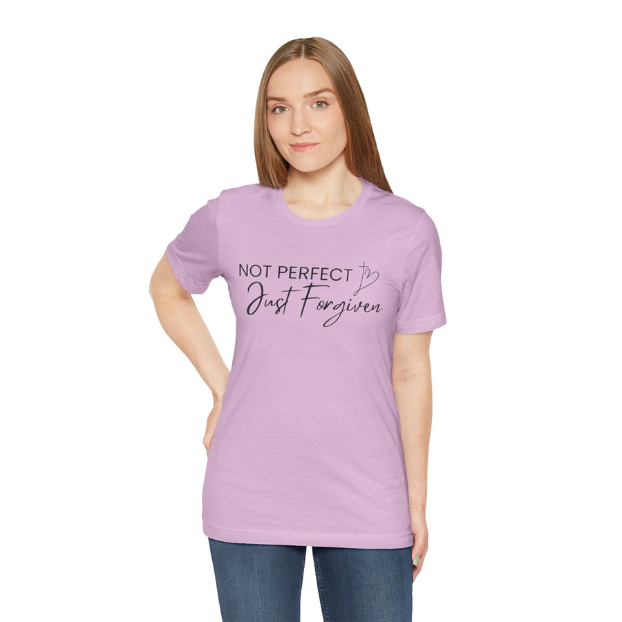 Not Perfect Just Forgiven Bella Canvas Unisex Jersey Short Sleeve Tee