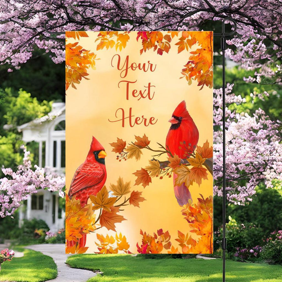 2 Cardinals Garden Flag