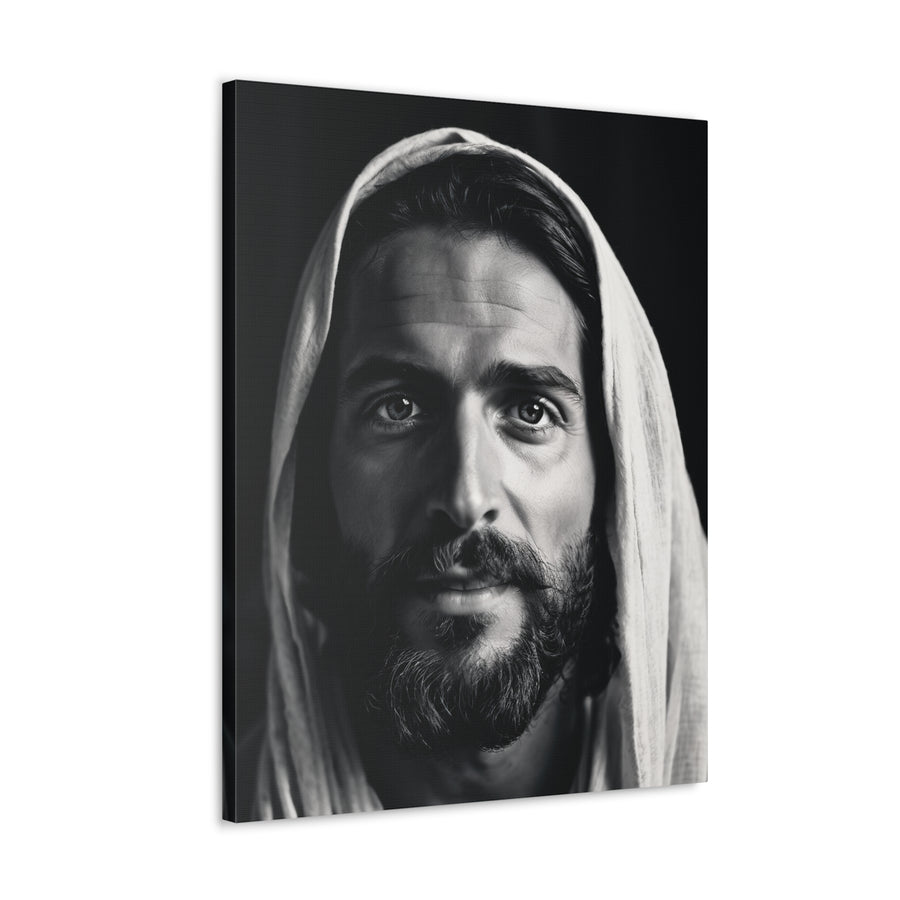 Divine Presence of Jesus Canvas Wrap- Black and White Christian Wall Art -Jesus Christ Wall Hanging-Religious Home Decor-Church Decor