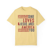 She Loves Jesus And America Too-Independence Day Shirt- Christian Shirt-4th of July Shirt-America Shirt-USA Shirt