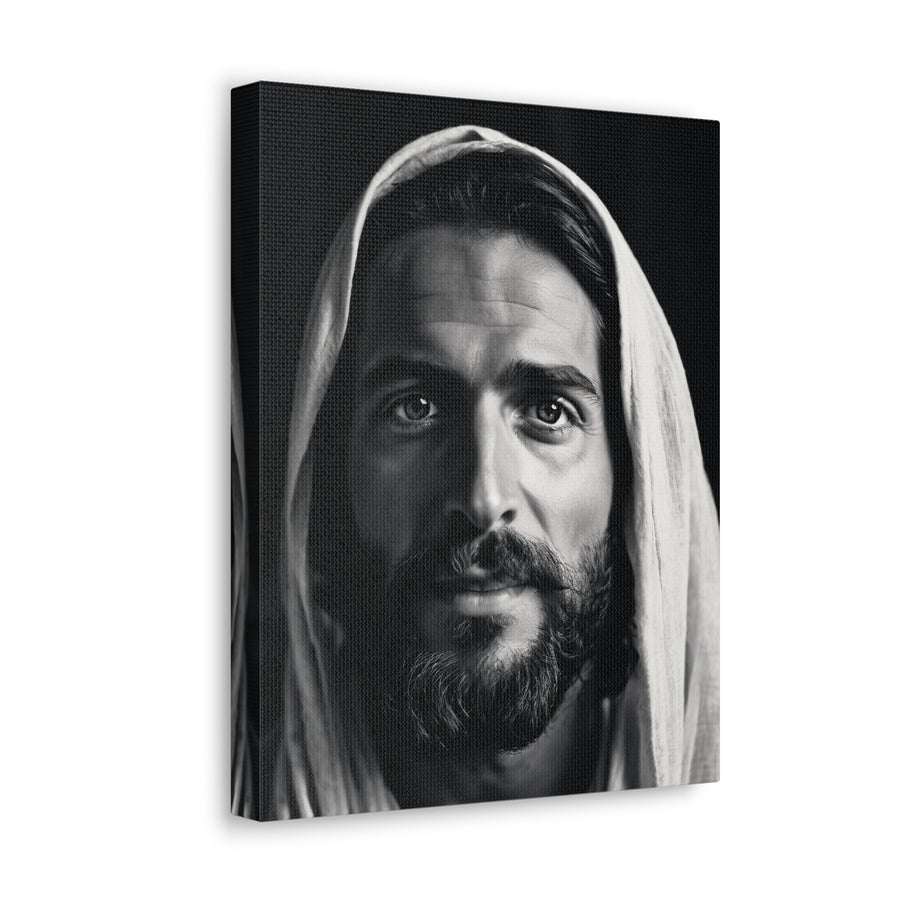 Divine Presence of Jesus Canvas Wrap- Black and White Christian Wall Art -Jesus Christ Wall Hanging-Religious Home Decor-Church Decor