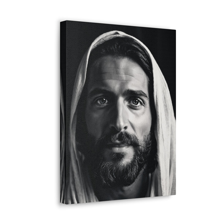 Divine Presence of Jesus Canvas Wrap- Black and White Christian Wall Art -Jesus Christ Wall Hanging-Religious Home Decor-Church Decor