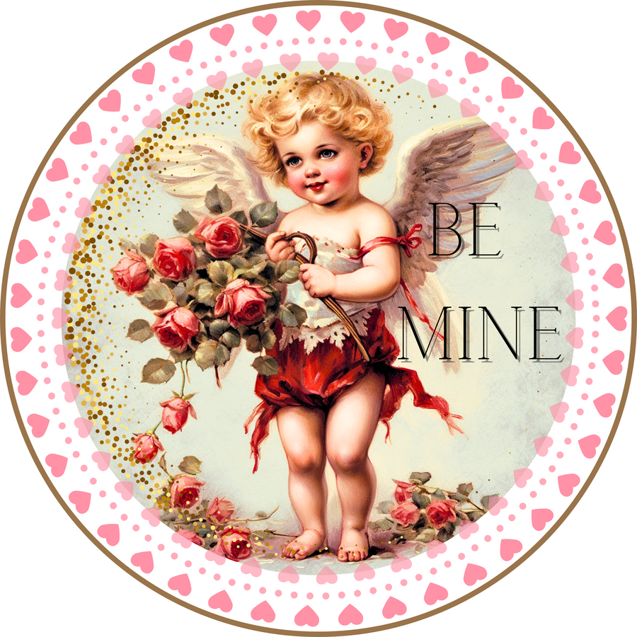 Be Mine Angel Wreath Sign