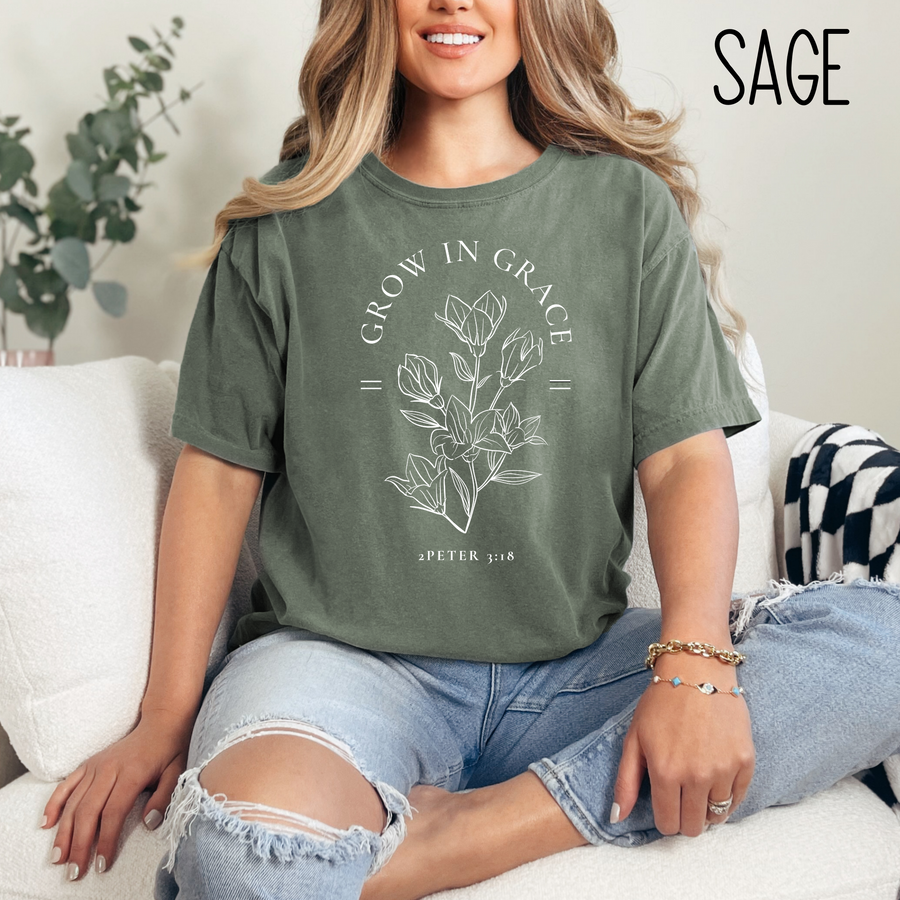 Grow In Grace Comfort Colors Unisex Garment-Dyed T-shirt