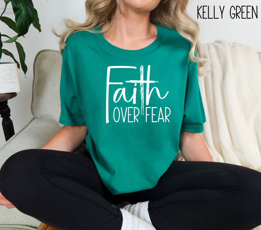 Faith Over Fear TShirt- Christian Shirt- Religious Apparel - Gift For Her- Bella Canvas Shirt