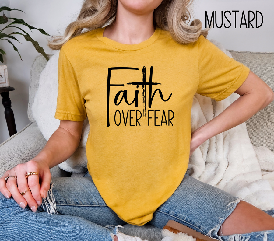 Faith Over Fear TShirt- Christian Shirt- Religious Apparel - Gift For Her- Bella Canvas Shirt