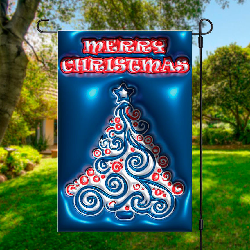 Choice of 3D Effect Merry Christmas Garden Flags