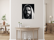 Divine Presence of Jesus Canvas Wrap- Black and White Christian Wall Art -Jesus Christ Wall Hanging-Religious Home Decor-Church Decor