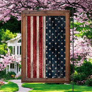 Flag With Wood Border Garden Flag