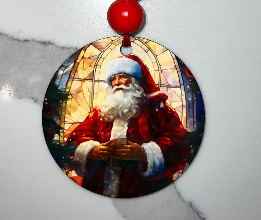 Santa (stained glass) Ornament