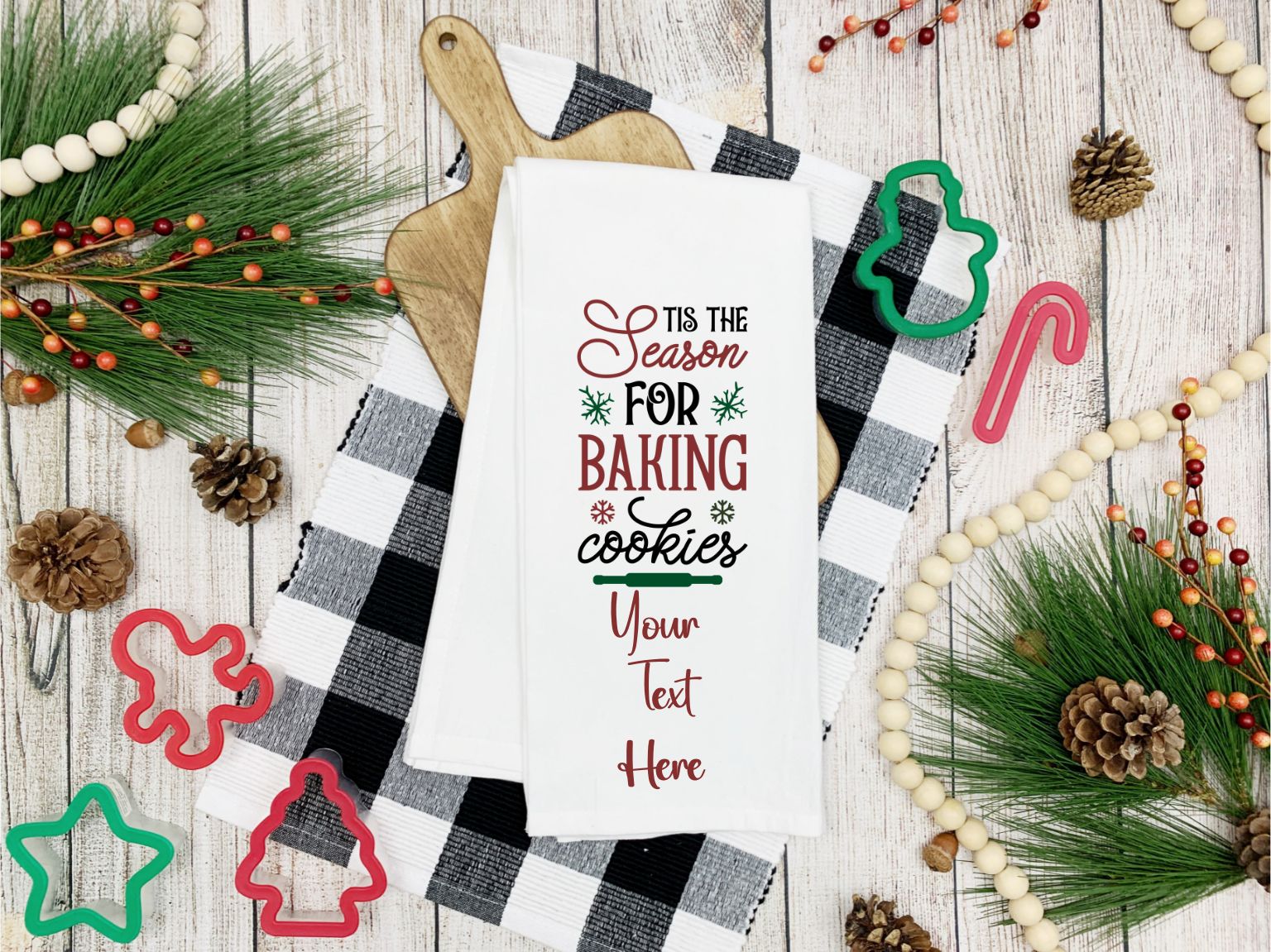 Tis The Season For Baking Cookies Kitchen Towel