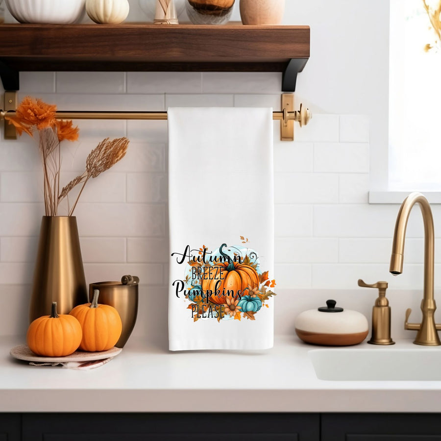 Autumn Breeze & Pumpkins Please Kitchen Towel