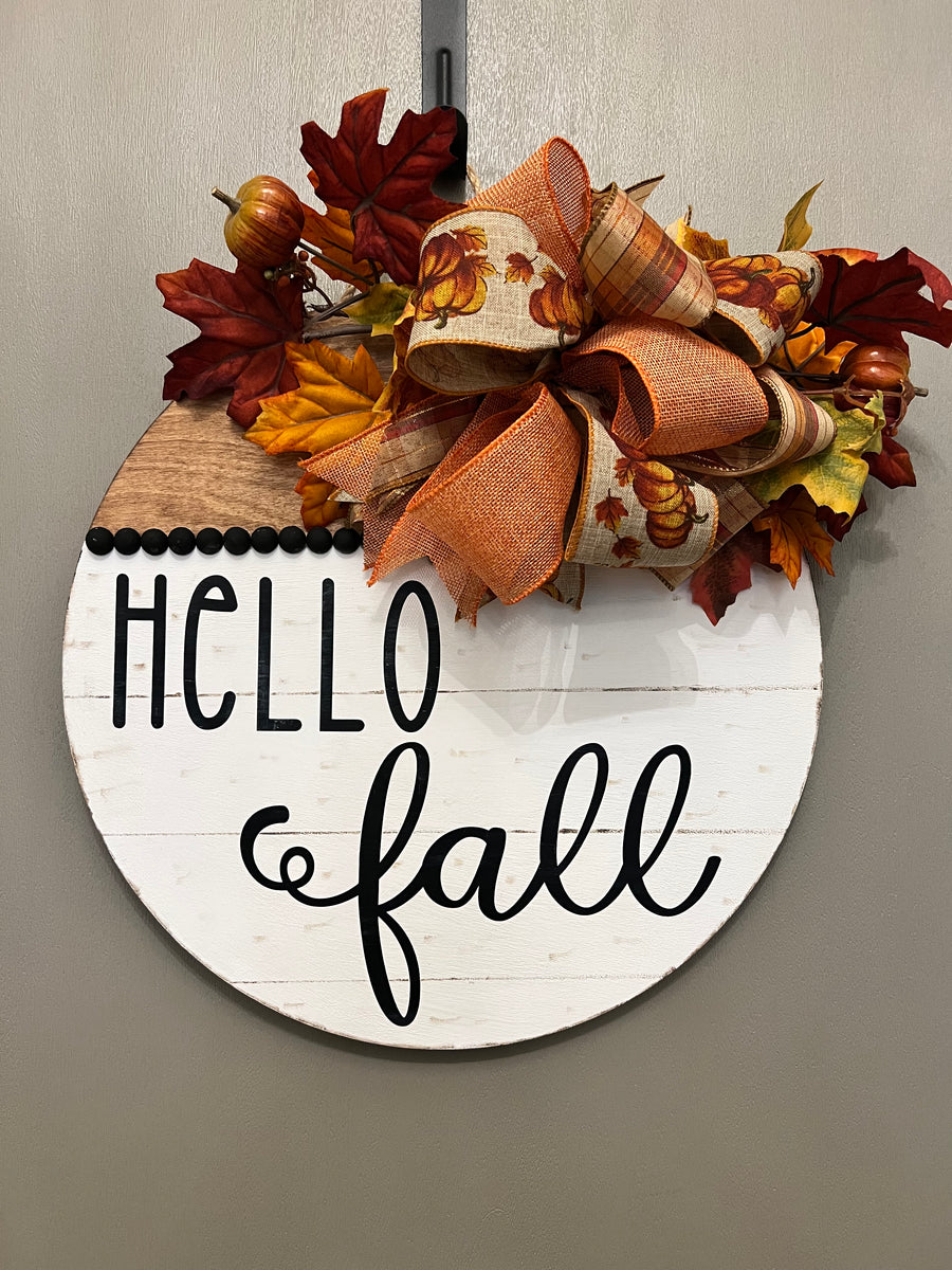 Hello Fall Sign/Door Hanger