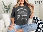 Rise and Shine Give God The Glory Bible Verse Shirt- Comfort Colors-Vintage Shirt- Religious Christian -Faith Based Apparel-Gift For Her