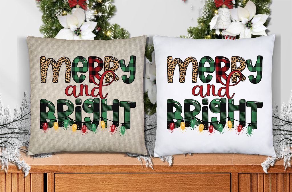 Merry & Bright Pillow Cover