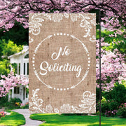 No Soliciting  Garden Flag