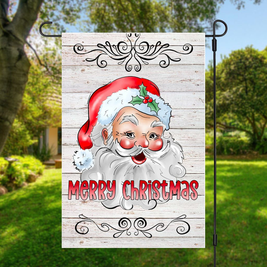 Santa Merry Christmas Garden Flag