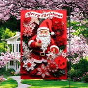 Santa Merry Christmas Garden Flag