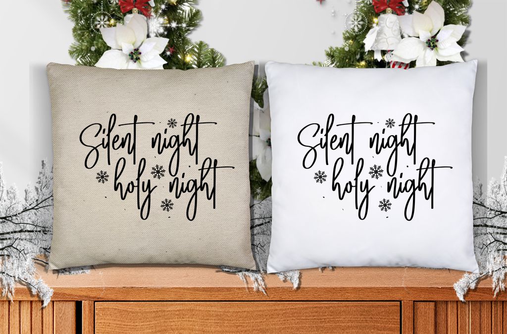 Silent Night Holy Night Pillow Cover