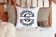 Split Monogram Pillow Cover