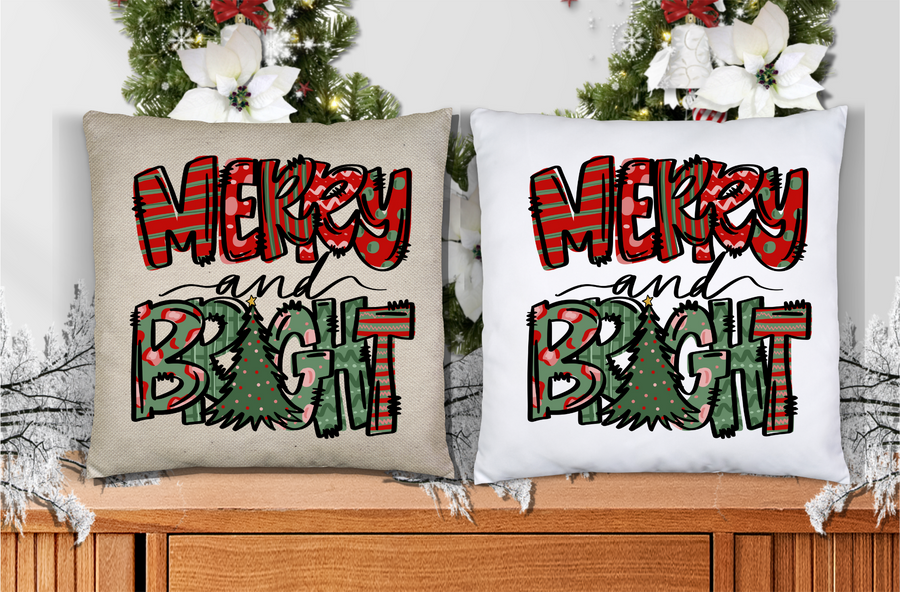 Merry & Bright Pillow Cover