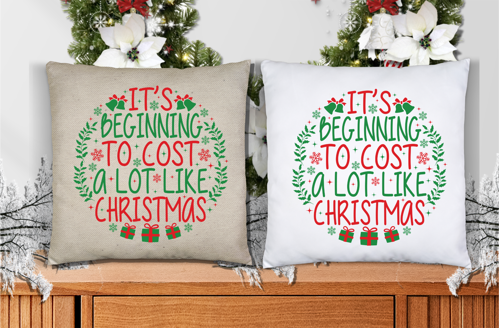 It's Beginning To Cost A Lot Like Christmas Throw Pillow Cover