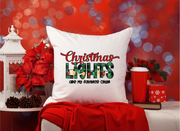 Christmas Lights Are My Favorite Color Throw Pillow Cover