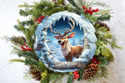 Funny Reindeer Welcome  Wreath Sign
