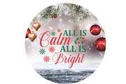 All Is Calm All Is Bright Wreath Sign