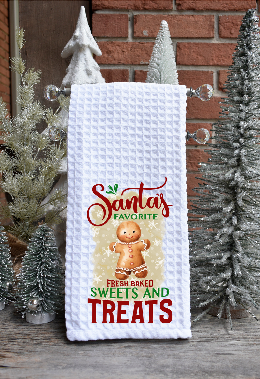 Santa's Favorite Fresh Baked Treats Kitchen Towel