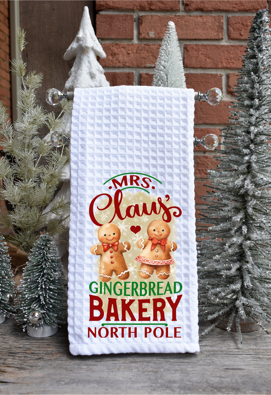 Mrs Claus' Gingerbread Bakery Kitchen Towel