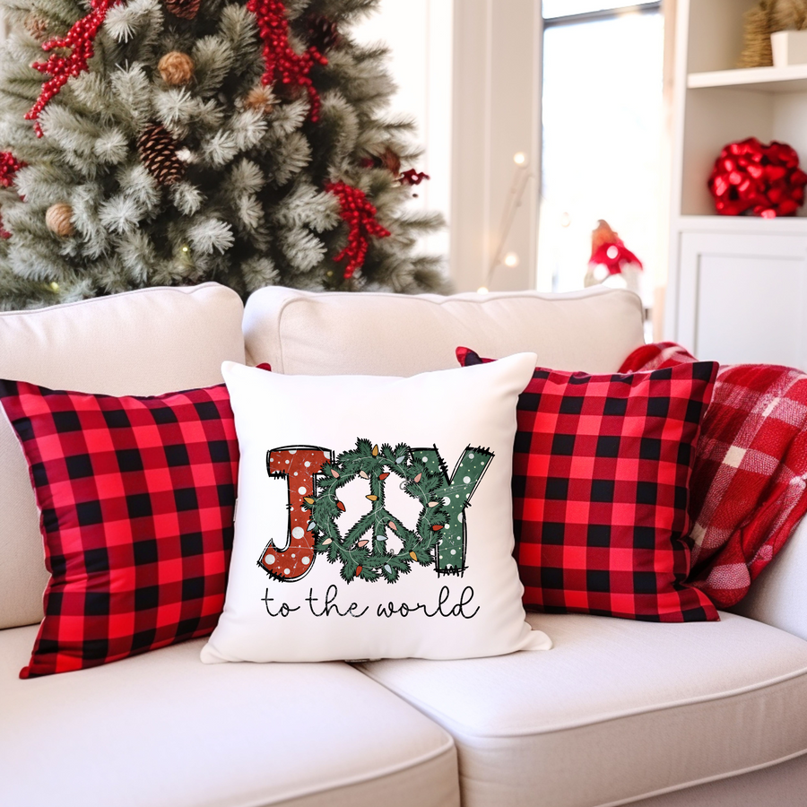 Joy To The World Throw Pillow Cover