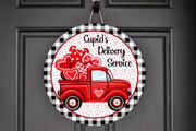 Cupid's Delivery Service Wreath Sign