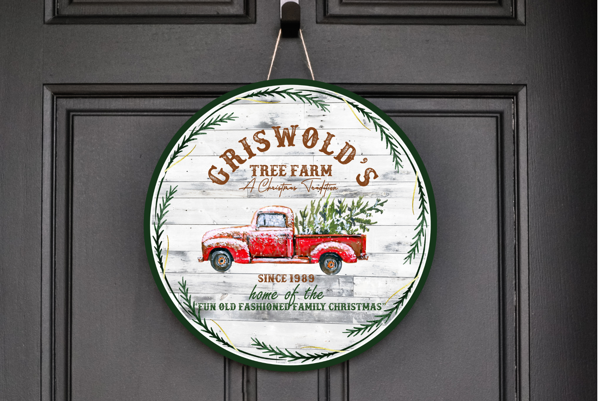 Griswold's Tree Farm  Wreath Sign