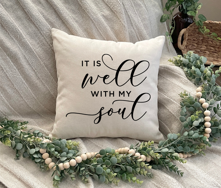 It Is Well With My Soul Throw Pillow Cover