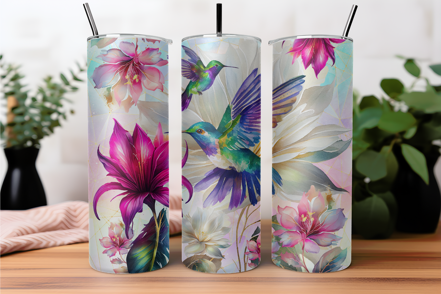 Hummingbirds 20oz Stainless Steel Double Wall Insulated Tumbler