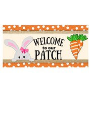 Welcome To Our Patch 12" x6" Wreath Sign,Rectangle Metal Sign,