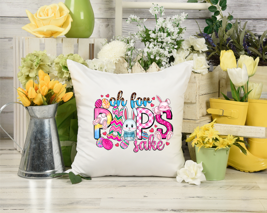 Oh For Peep's Sake Pillow Cover, Easter decor, Easter gift