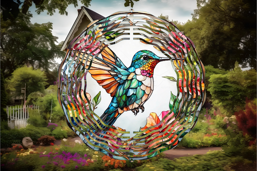 Hummingbird  Wind Spinner 10 Inch Yard Art, Housewarming Gift-Birthday Gift