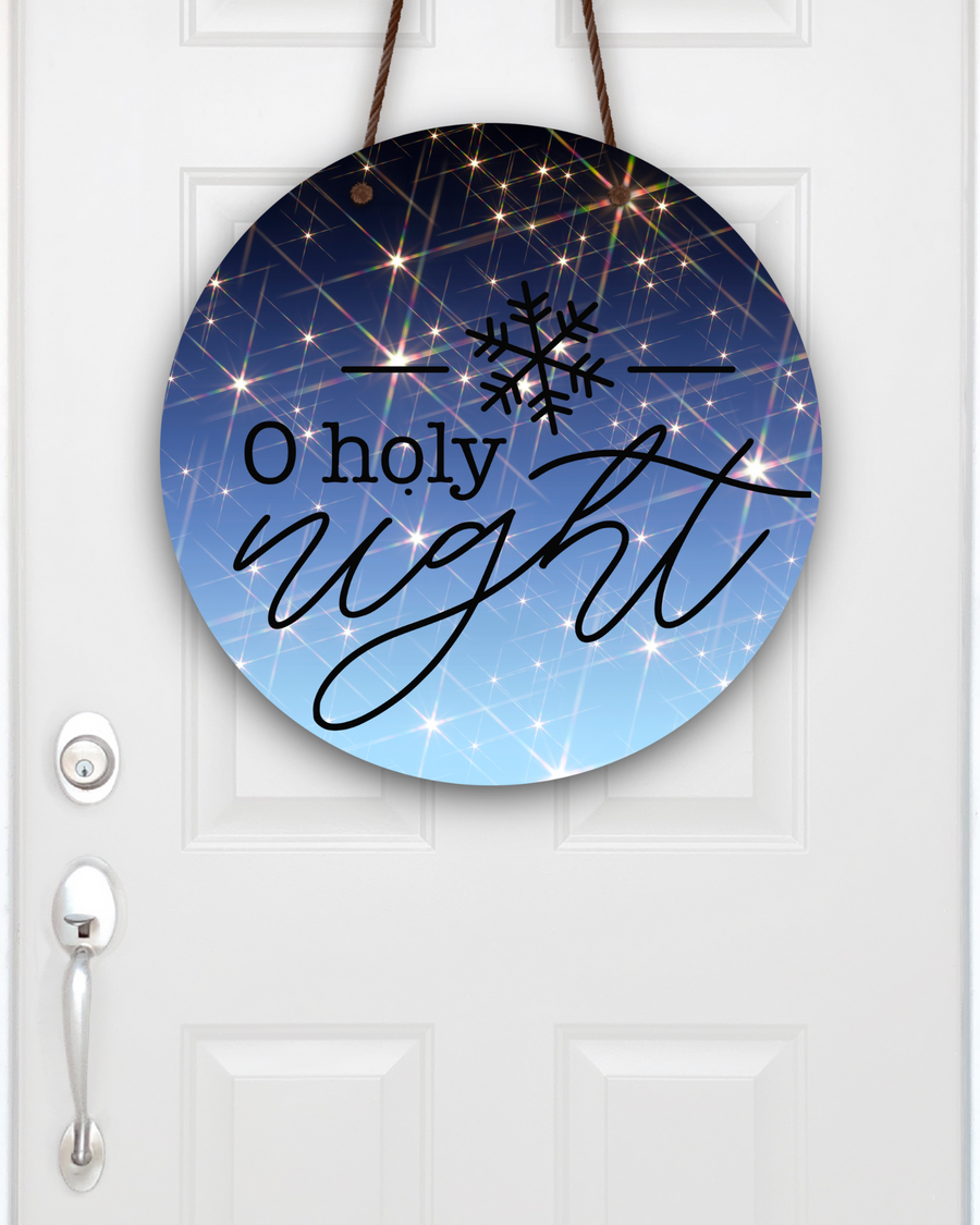 Oh Holy Night Door Hanger/Wreath Sign