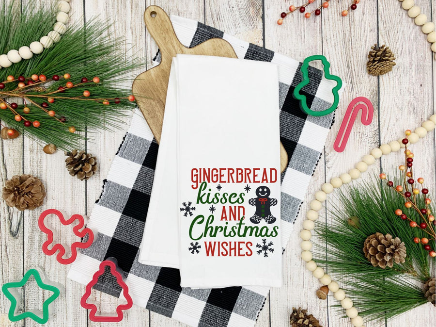 Gingerbread Kisses and Christmas Wishes Recipe  Kitchen Towel