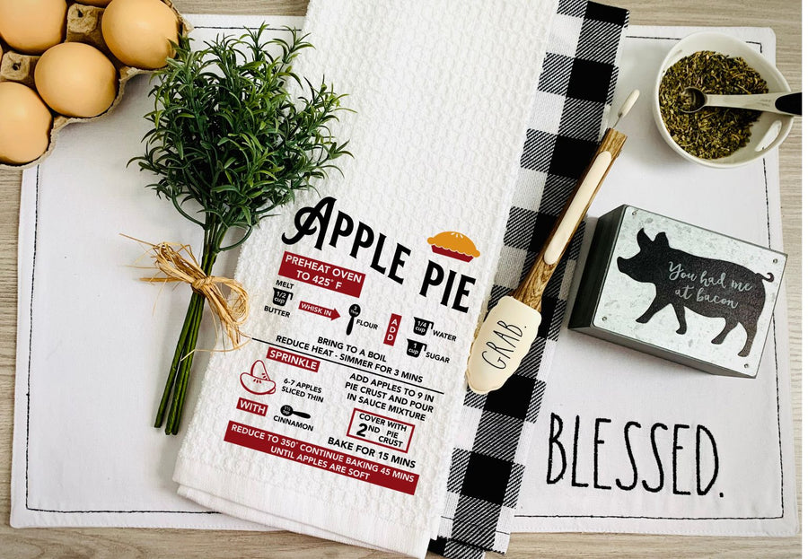 Apple Pie Recipe  Kitchen Towel