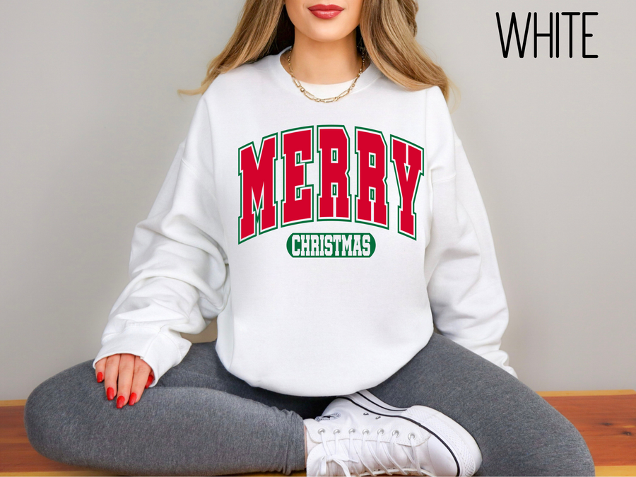 Merry Christmas Sweatshirt, Christmas Shirt, Cute Winter Sweater, Christmas Shirt for Women, Holiday Sweatshirt