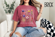 Consider How The Wildflowers Grow Tshirt-Bible Verse Shirt -Christian Religious Gift-Comfort Colors