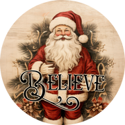 Believe Santa Wreath Sign