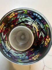 Stained Glass Hummingbird Battery Operated Tea Light Candle Jar-Candle Holder-Votive candle-trinket jar