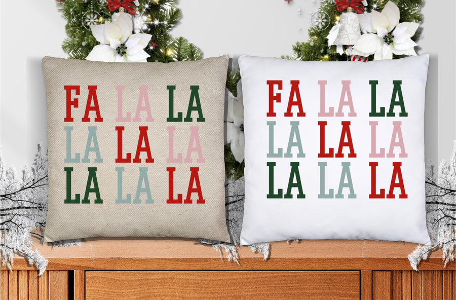 FALALALA Christmas Song Pillow Cover, Christmas pillow cover, Christmas Decor, Christmas gift, Deck The Halls