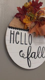 Hello Fall Sign/Door Hanger